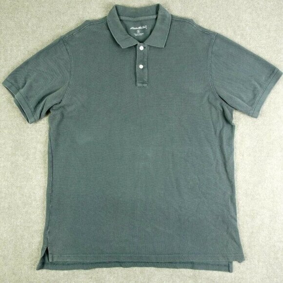 Eddie Bauer Men's‎ Tall XL Polo Shirt Short Sleeve  Cotton Gray XLT - Picture 1 of 5